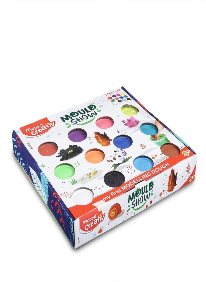 Maped Modelling Dough 50gm* 12 Shades with Tools | Dough Clay| Clay Dough | Moulding Dough | Non - Toxic Dough | Return Gifts | Bithday Gifts - Image 1
